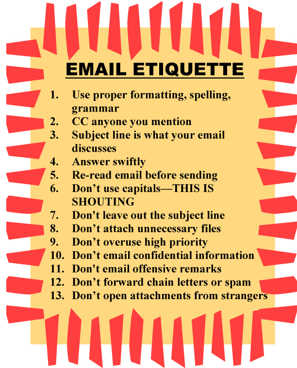 Proper Email Etiquette Example