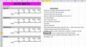 google sheets assignment middle school