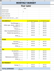 spreadsheet budget