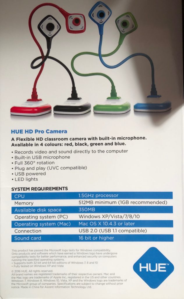 HUE HD Pro USB Document Camera for ZOOM Conferencing