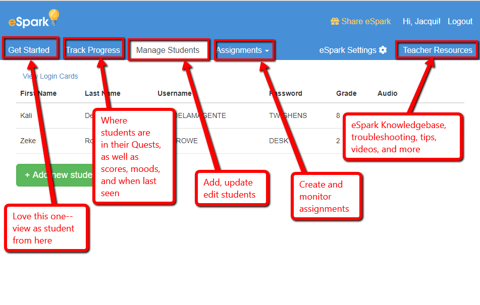 eSpark–Self-paced Learning for Math and Reading